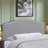 Argus Gray Leather Look Queen Size Upholstered Headboard, 50.25" H X 62.76" W X 2.87" D
