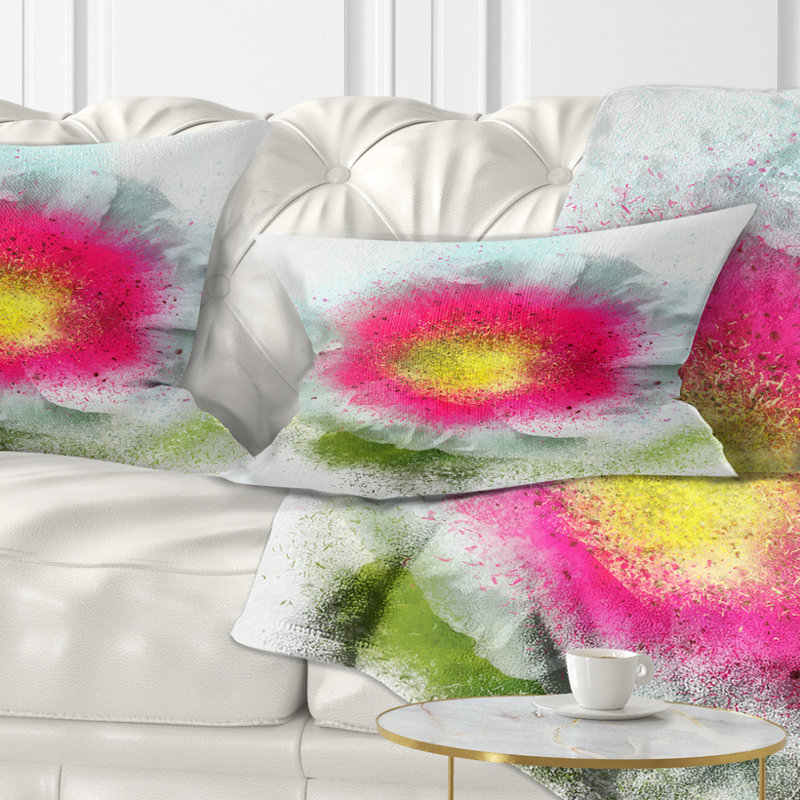 Grand coussin lombaire floral