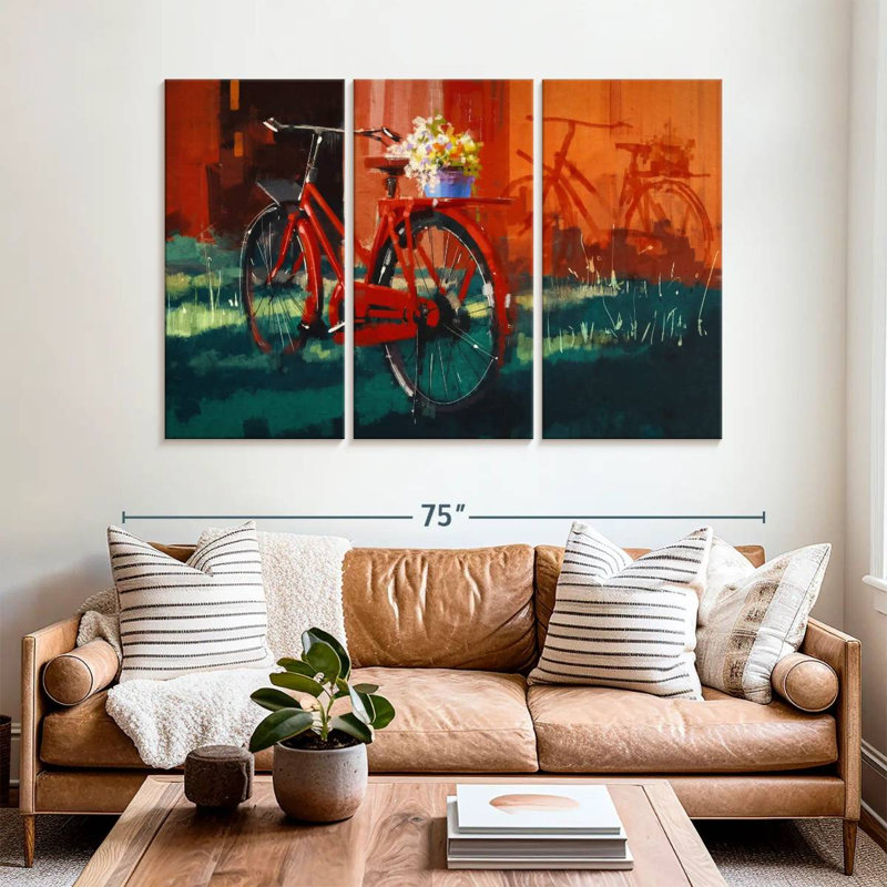 Vélo rouge Mehar, H 42 po x l 65 po