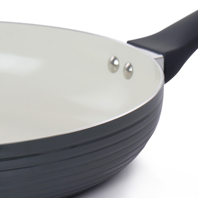 Oster Ridge Valley 12 Inch Aluminum Nonstick Frying Pan In Grey