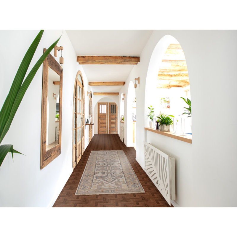 Tapis de couloir oriental fait à la main Oushak 3 x 10
