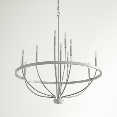 Babson Dimmable Wagon Wheel Chandelier