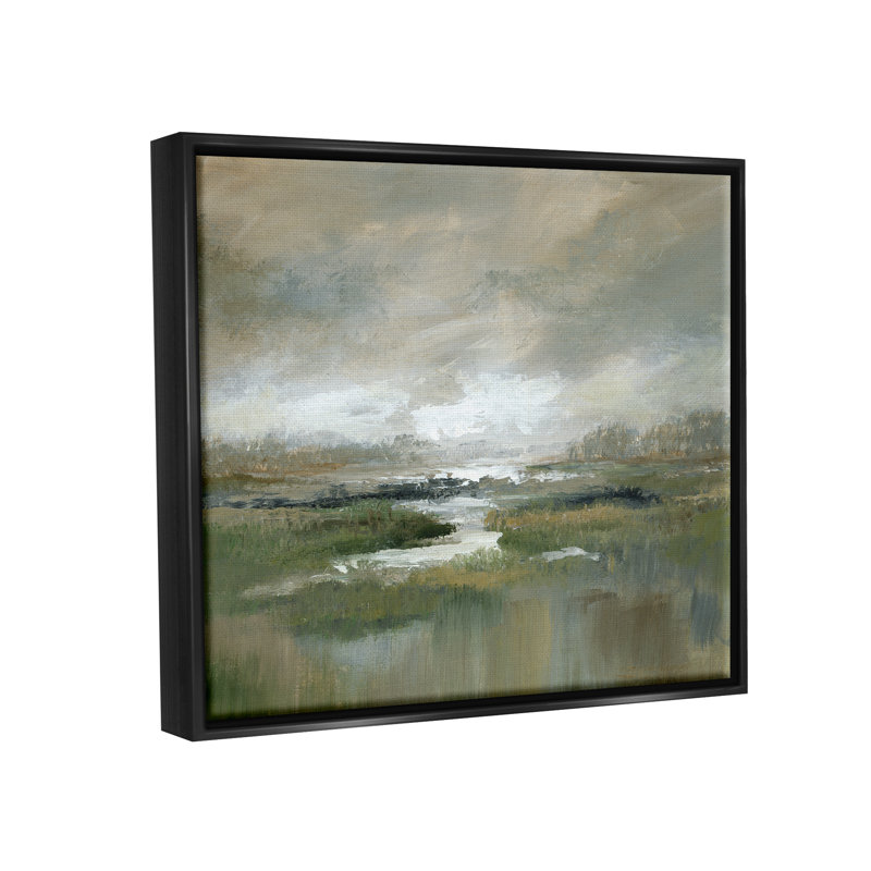Art mural sur toile flottant Wildon Home®, Cadre flottant noir de jais, H 25 po x l 31 po x P 1,7 po