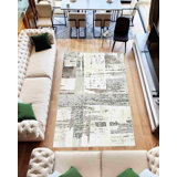 Nyeim Machine Washable Living Room Rug Design 7701 - 5X8 (5'2"X7'5"), Grey