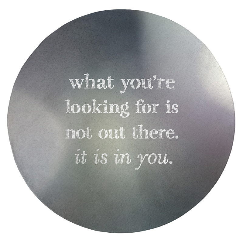 Quotes Chenille Indoor Rug, Round 5'