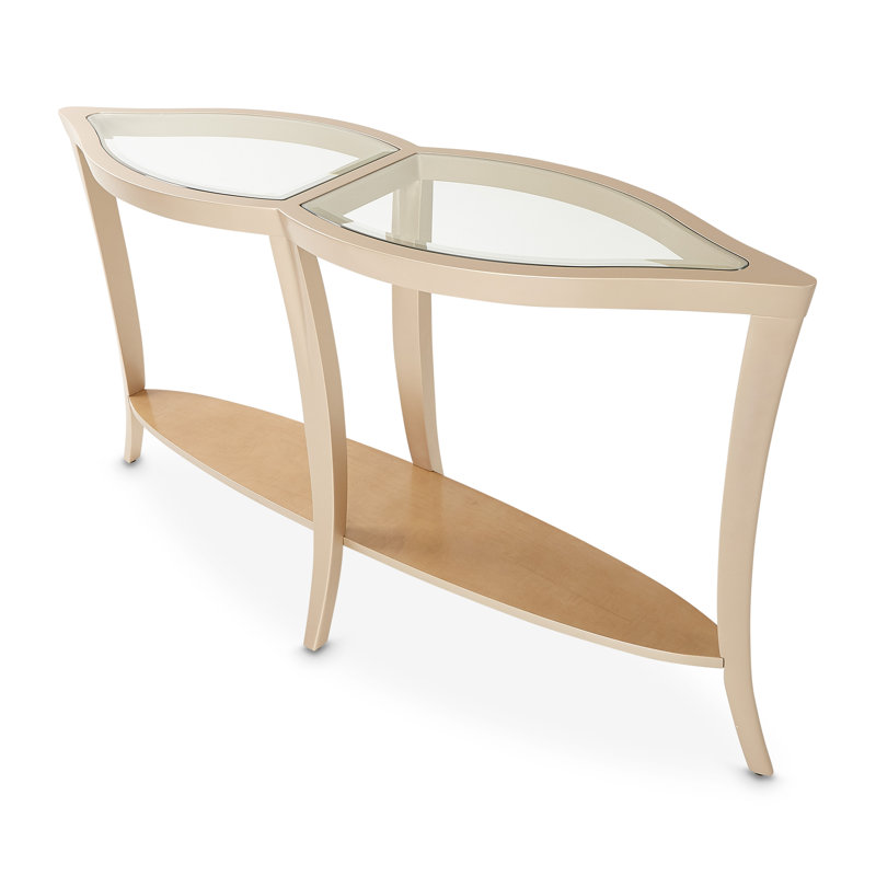 Malibu Crest 61'' W Glass Console Table