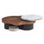 Table basse pivotante à 360° en forme de nuage irrégulier avec tiroir de rangement pivotant, 43,2 pouces