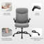 Office Chair, Executive Chair, Ergonomic Chair, Tilting Function, Headrest, Folding Armrests, Padded Seat-484623129