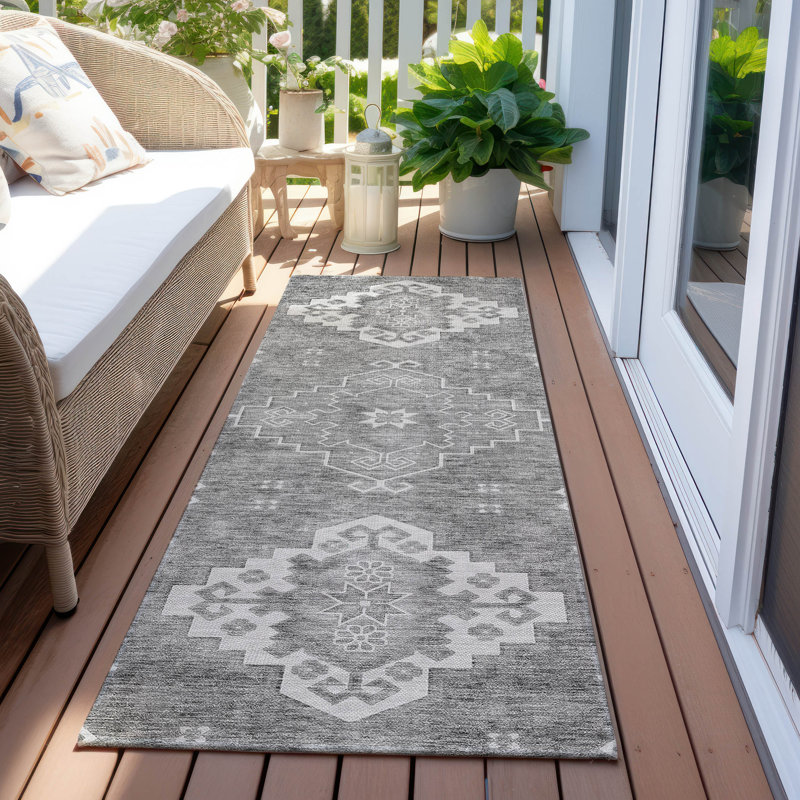  Malchow Machine Washable Indoor/Outdoor Rug, Runner 2'3" x 7'6"
