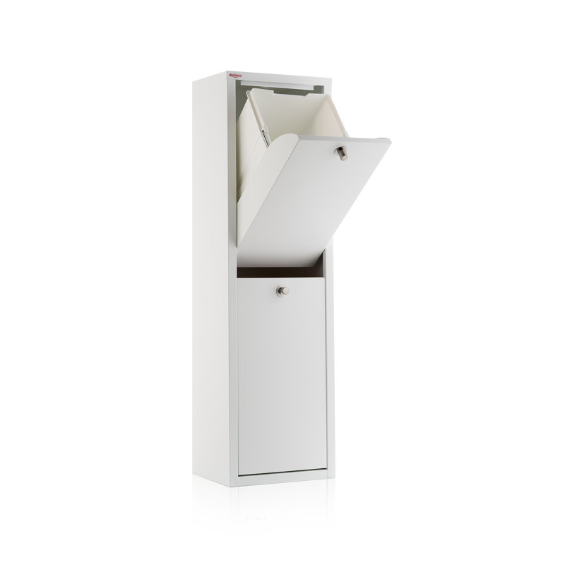 Steel Handle Multi-Compartment Rubbish & Recycling Bin - 40L