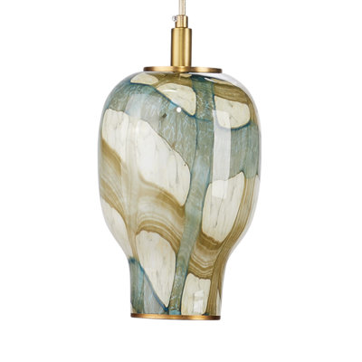 Helen Pendant In Pale Blue Glass