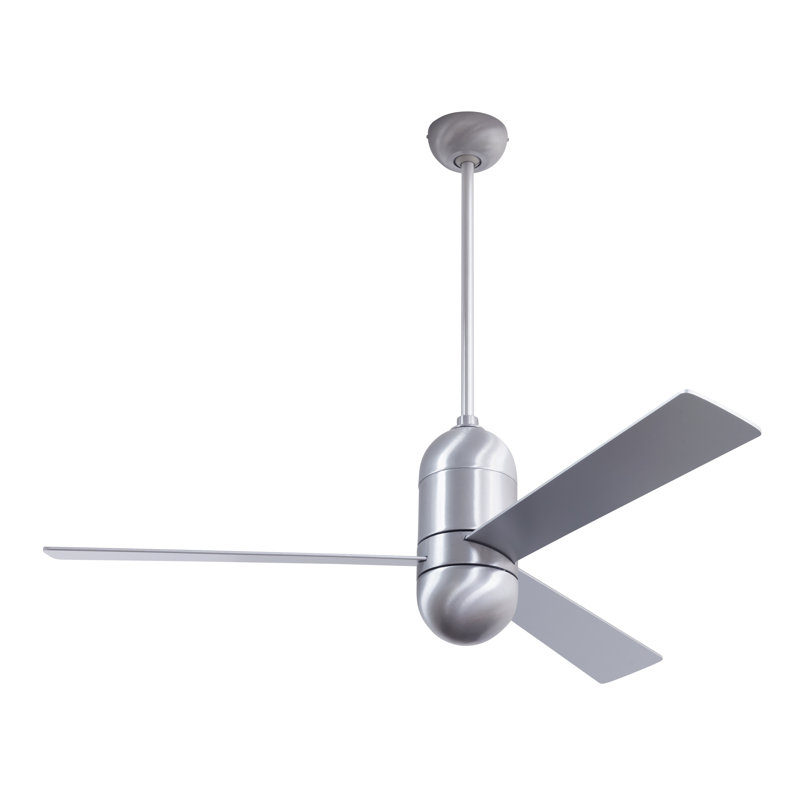 Cirrus 50'' Ceiling Fan, Remote Control, Aluminum, Brushed Aluminum