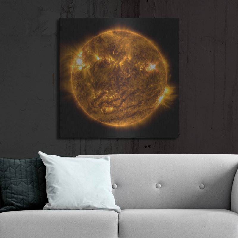 «The Sun», art mural en métal, H 36 po x l 36 po