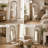 Arched Solid Wood Full Length Floor Mirror for Bedroom and Entryway-202688362