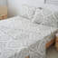 Ensemble de draps à motif lune damassé gris foncé-102264584