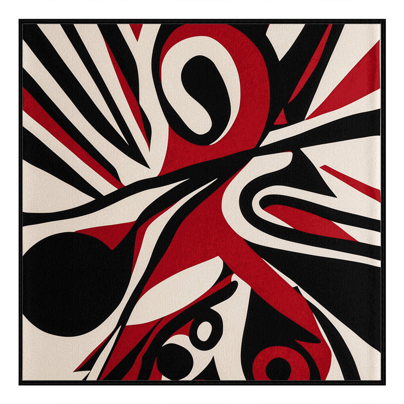 Crimson Radiance Rug, Square 3'