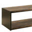 Este Table basse rectangulaire en bois noir mat avec cadre ouvert et tablette inférieure