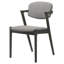 Chaise de salle à manger en noyer foncé et gris (ensemble de 2)-1866057683-1866057682