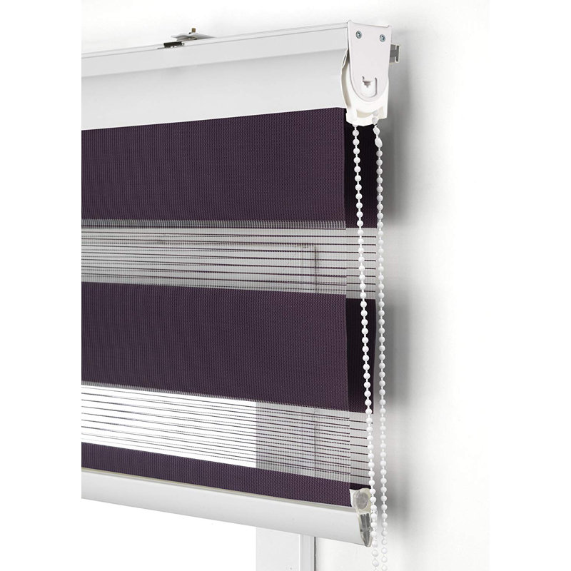 Semi Sheer Zebra Shades, 250 cm L x 145 cm W, Violet