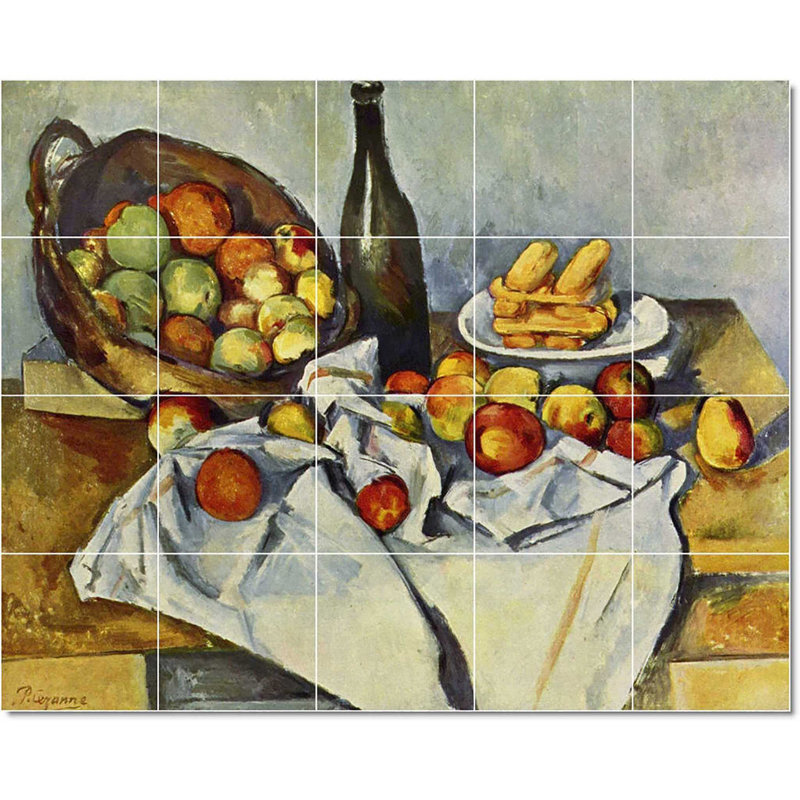 Carrelage mural décoratif en céramique 30 po x 24 po 6 po x 6 po, Paul Cezanne, légume à fruits W22217