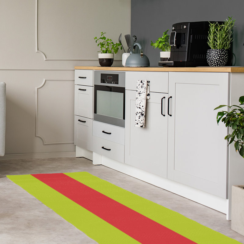 Tapis vert/rouge torche volts, Tapis de couloir 2 pi 6 po x 8 pi