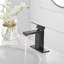 Robinet de lavabo de salle de bain bronze huilé à poignée à arc bas avec drain