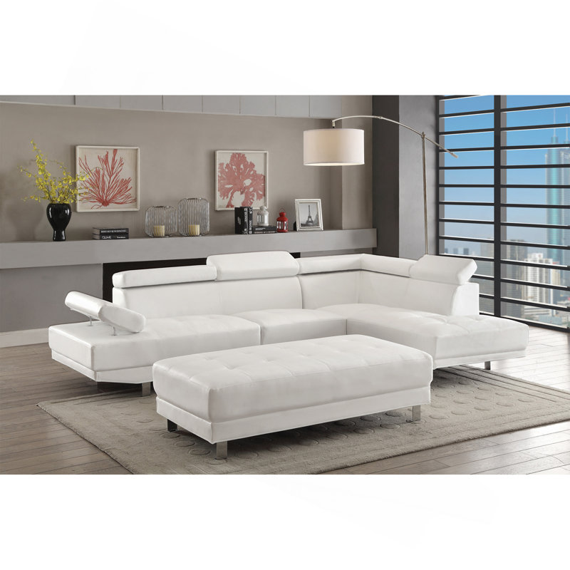 Sectional  ( Without Ottoman) , WHITE