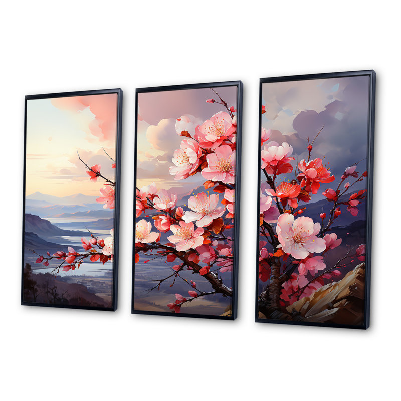 Ensemble d'art sur toile Norcross, H 28 po x l 36 po x P 1 po, Cadre flottant noir