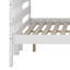 Lit superposé simple au-dessus de grand lit en bois avec échelle, structure de lit superposé détachable avec garde-corps, peut être séparé en 2 lits plateforme