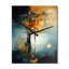 Horloge murale Teal Orange Bold Energy I - Abstract Collages-99632425