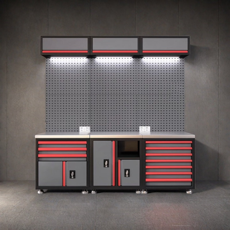Armoire à outils en métal robuste pour poste de réparation automobile