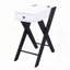 Table d'appoint blanche et noire avec ports USB-1811848171