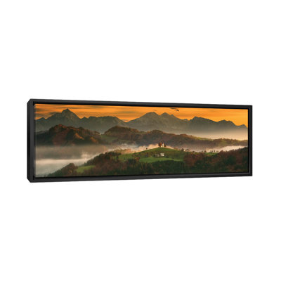 Church by Krzysztof Browko - Floater Frame Panoramic Print on Canvas