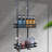 Shower Caddy with 4 Suction Cup and 2 Hooks Matte Black