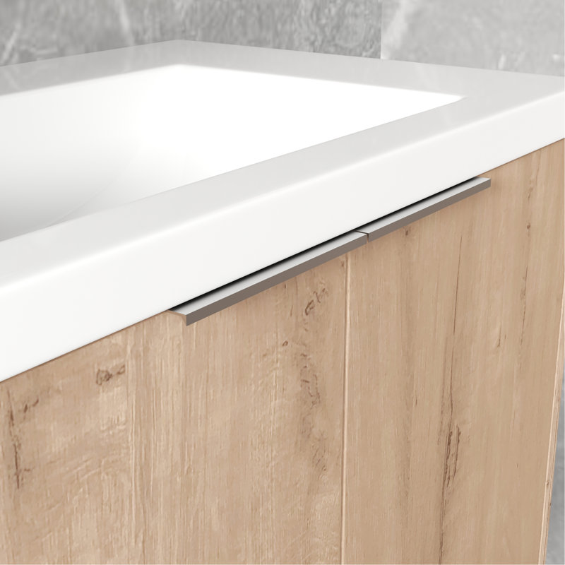 Meuble-lavabo de salle de bain 72 "avec armoire latérale Fionn - Pièce spacieuse et fonctionnelle à charnières silencieuses
