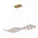 57 - Light Gold LED Chandelier With White Acrylic Diffusers