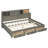 Wooden Daybed With 3 Storage Drawers,Upper Soft Board,Shelf,And A Set Of Sockets And USB Ports-819199331-819199328