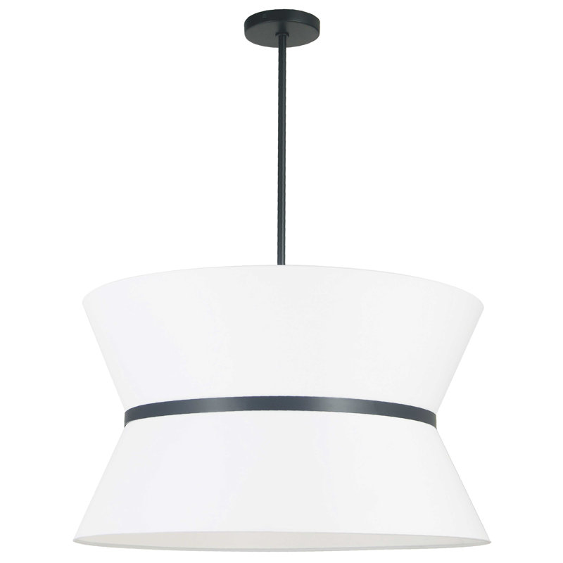 Abdoulaziz 4 - Light Unique/Statement Pendant, White, Matte Black