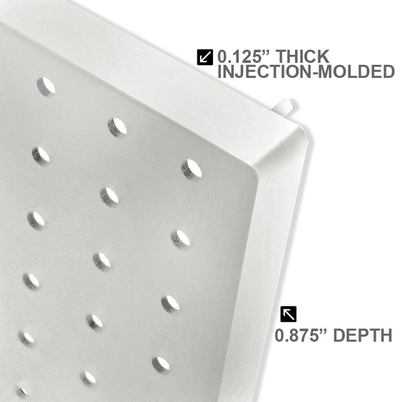 Pegboard Wall Panel Storage Solution, Size: 20.625"x 8", 2-Pack