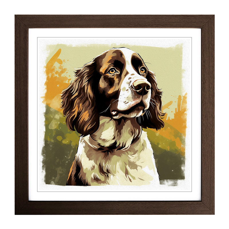 Single Picture Frame Print on Wood, Walnut