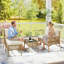 Outsunny 4 Seater Rattan Garden Furniture Set 3 Piece Corner Sofa-1510807850
