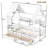 Full Solid Wood Kids House Bed with Storage Drawers, Shelves & Window – Platform Bed for Boys & Girls, White-1223345151-1223345150