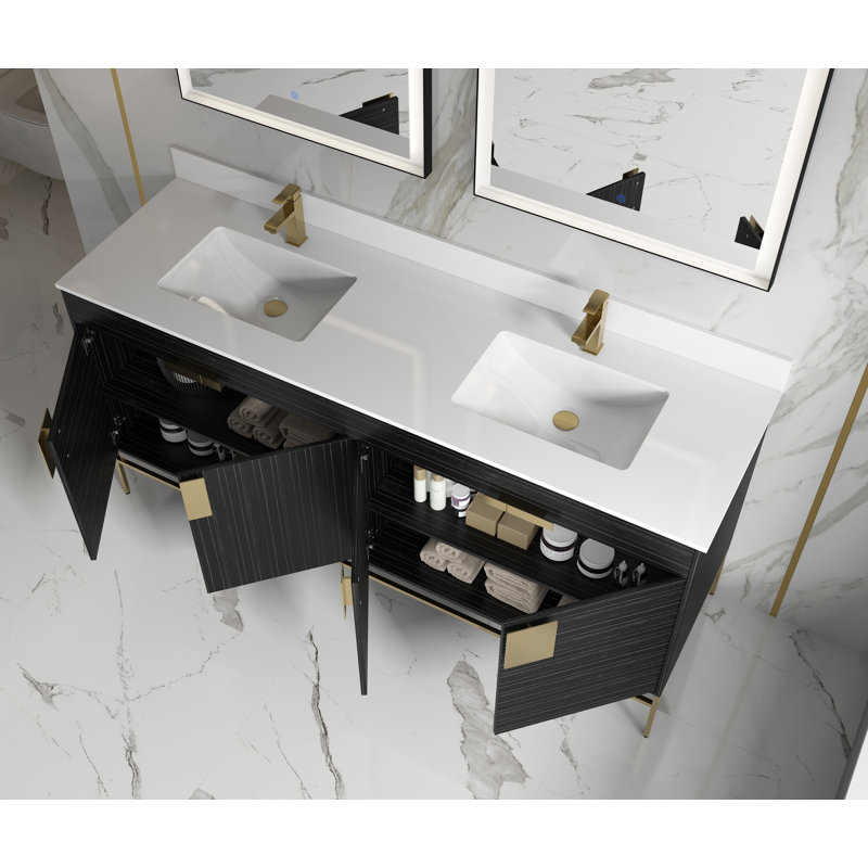 Meuble-lavabo à double cuve 72 po Roald Bulank