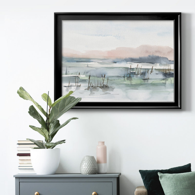Marsh Cattails I, reproduction encadrée de qualité supérieure - prête à être accrochée, H 18,5 po x l 24,5 po x P 1 po