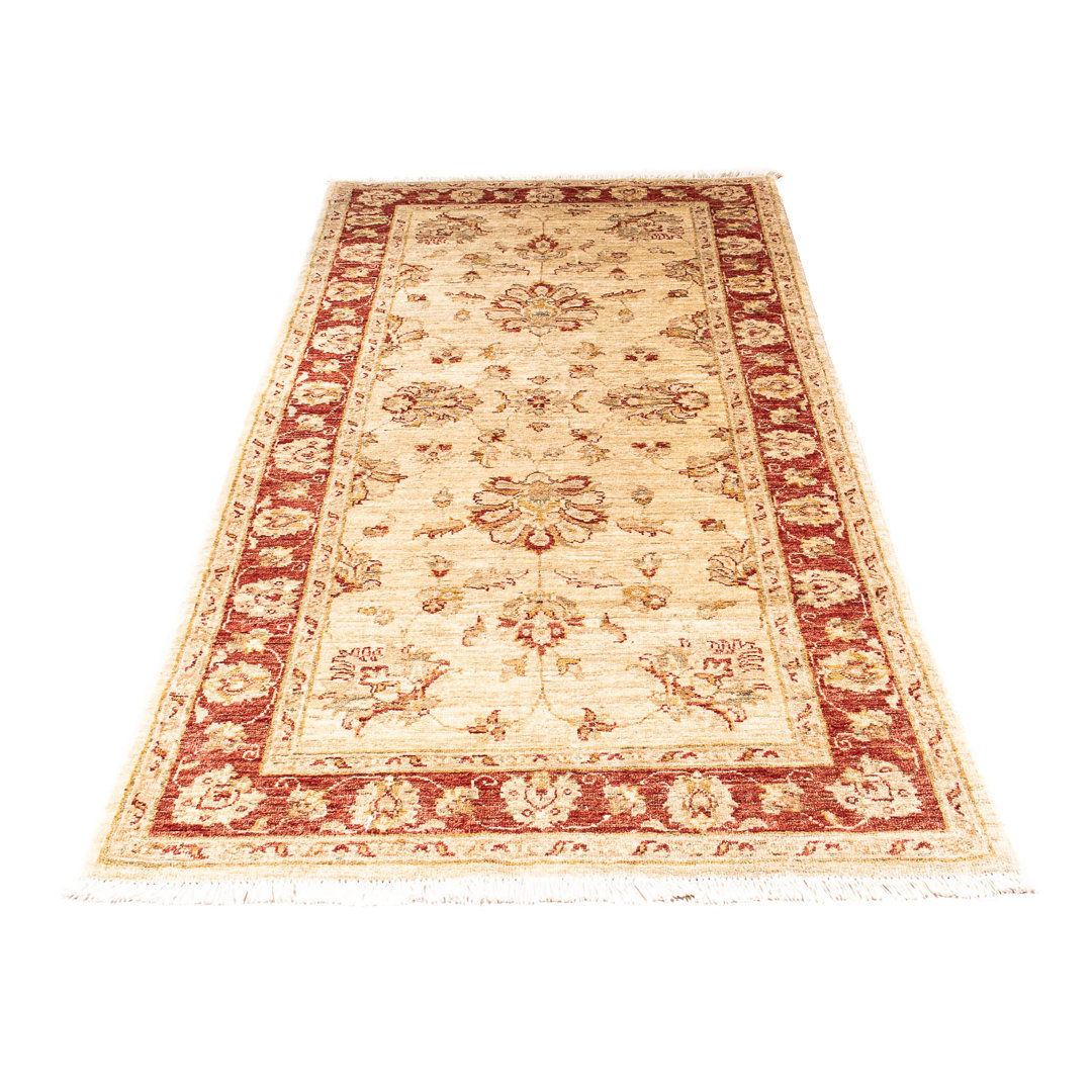 One-of-a-Kind Anayaa Hand-Knotted 100cm x 216cm Runner Wool Area Rug in Red/Yellow