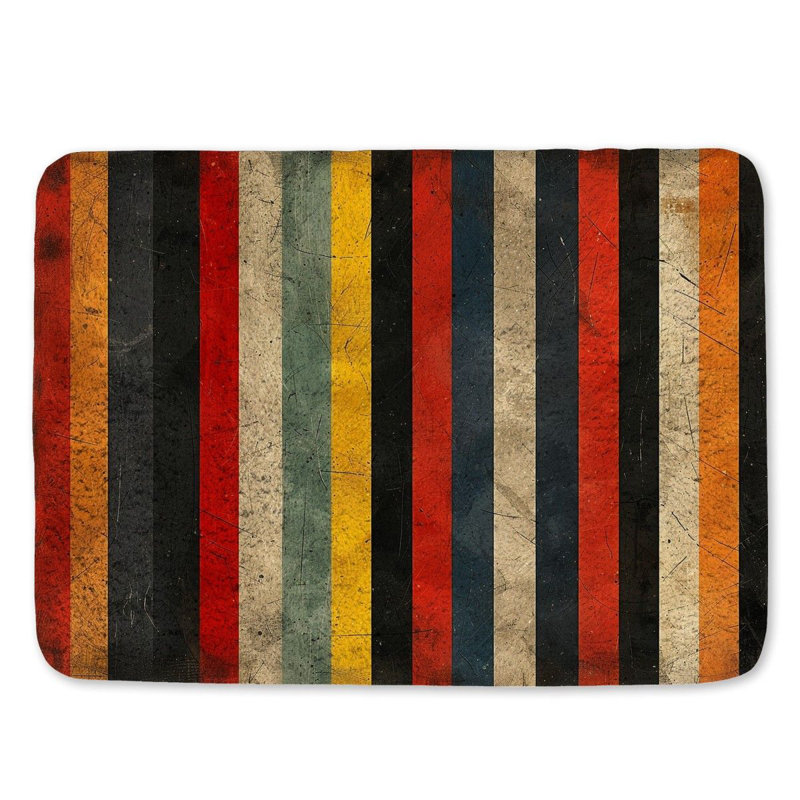 Tapis de bain à rayures, L 17 po x L 24 po