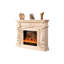 Beige Solid Wood Electric Fireplace-1491163520