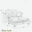 Chaise longue moderne avec coussins-1491167105