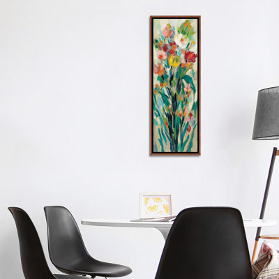 " Tall Bright Flowers Cream I " by Silvia Vassileva Painting Print