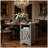 16" Light Grey Farmhouse Nightstand with Charging Station & Storage, Rustic Bedroom Bedside Table, Sofa Side End Table-106406759-106406755
